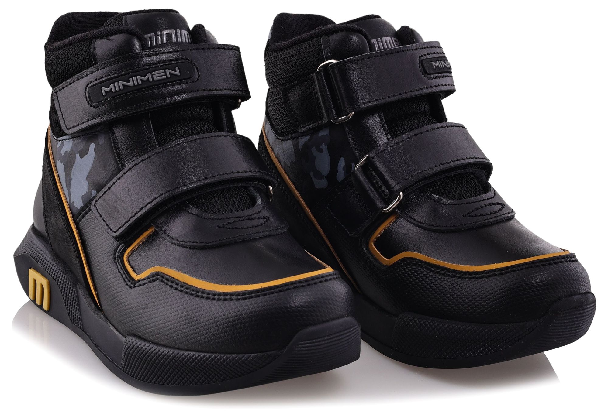 Ботинки Minimen для мальчиков, чёрные, размер 32, 2654-44-23B-01
