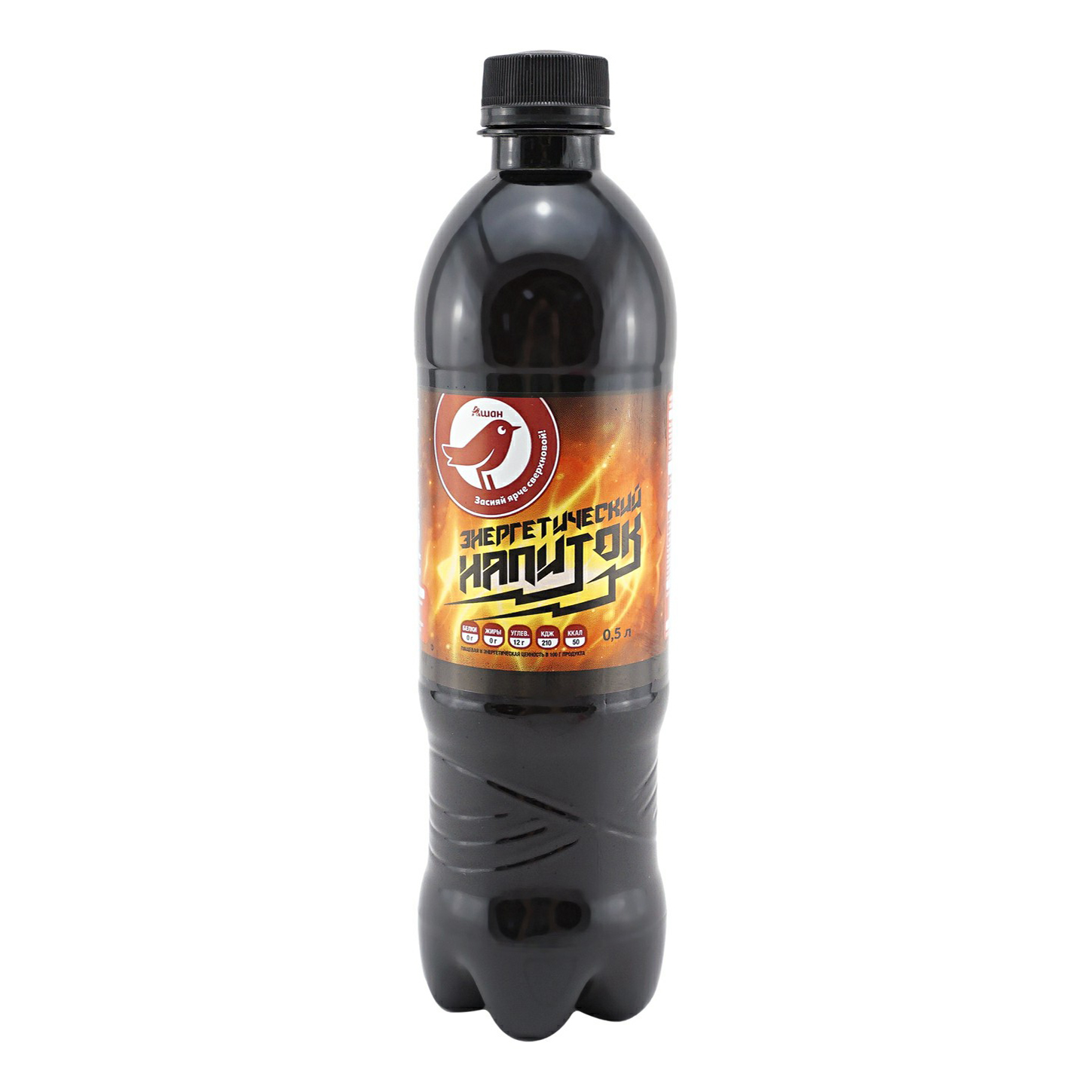 Напиток энергетический АШАН Красная птица Заряд энергии безалкогольный 0,5 л