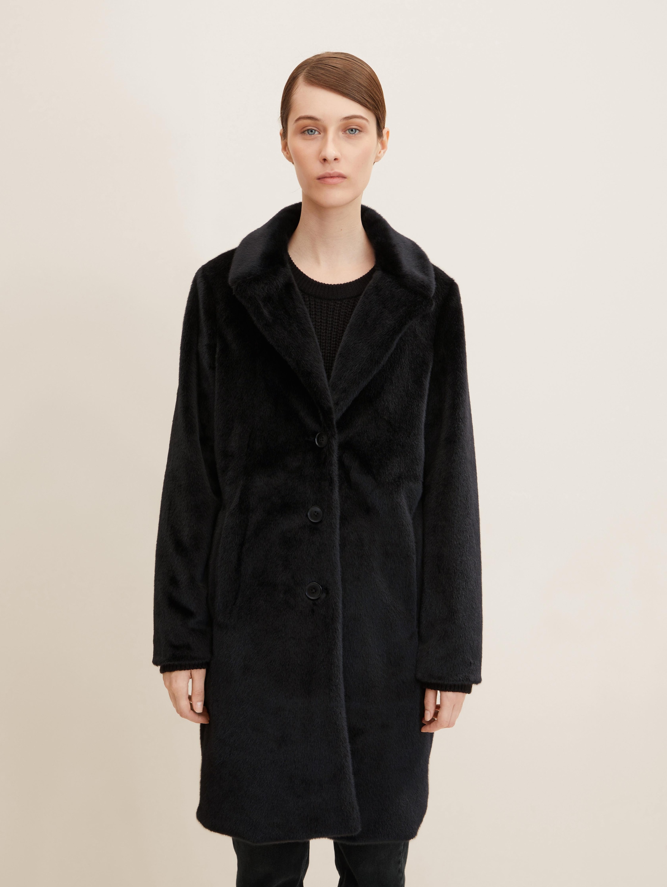 

Пальто женское TOM TAILOR 1033699 черное XL, 1033699