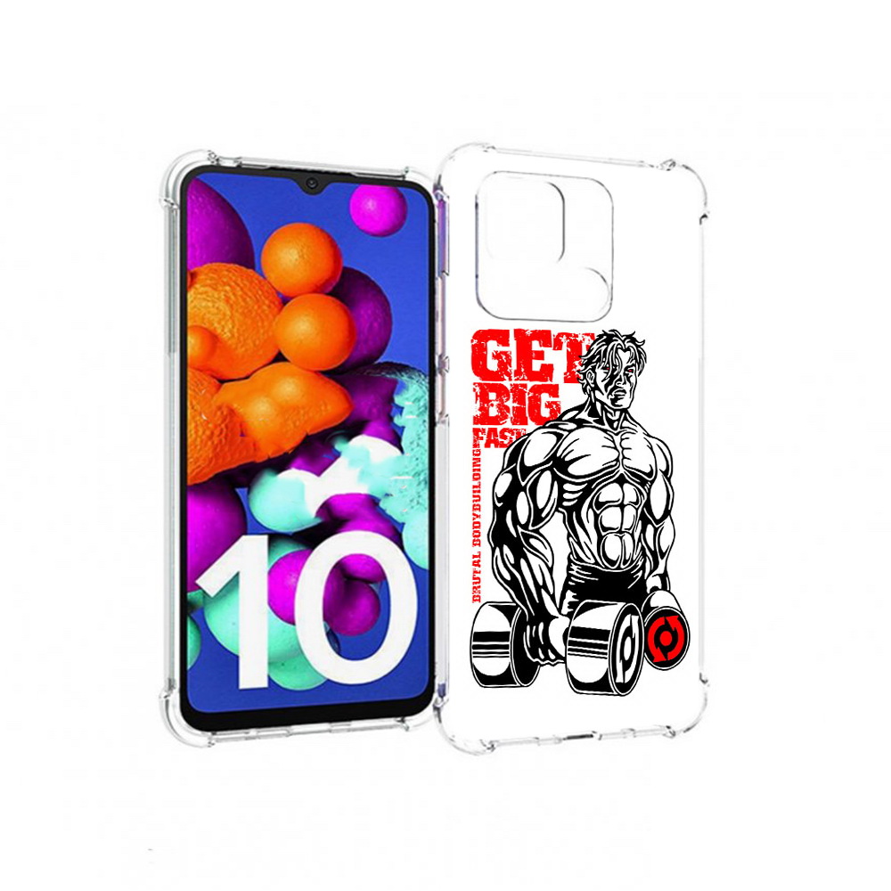 

Чехол MyPads Tocco для Xiaomi Redmi 10C накаченное тело, Прозрачный, Tocco