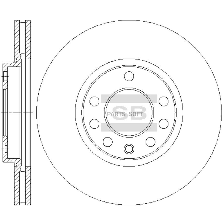 

Диск Тормозной Опель/Opel Astra G/H 98-09/Meriva 03-/Zafira 99- Передний Sangsin brake арт