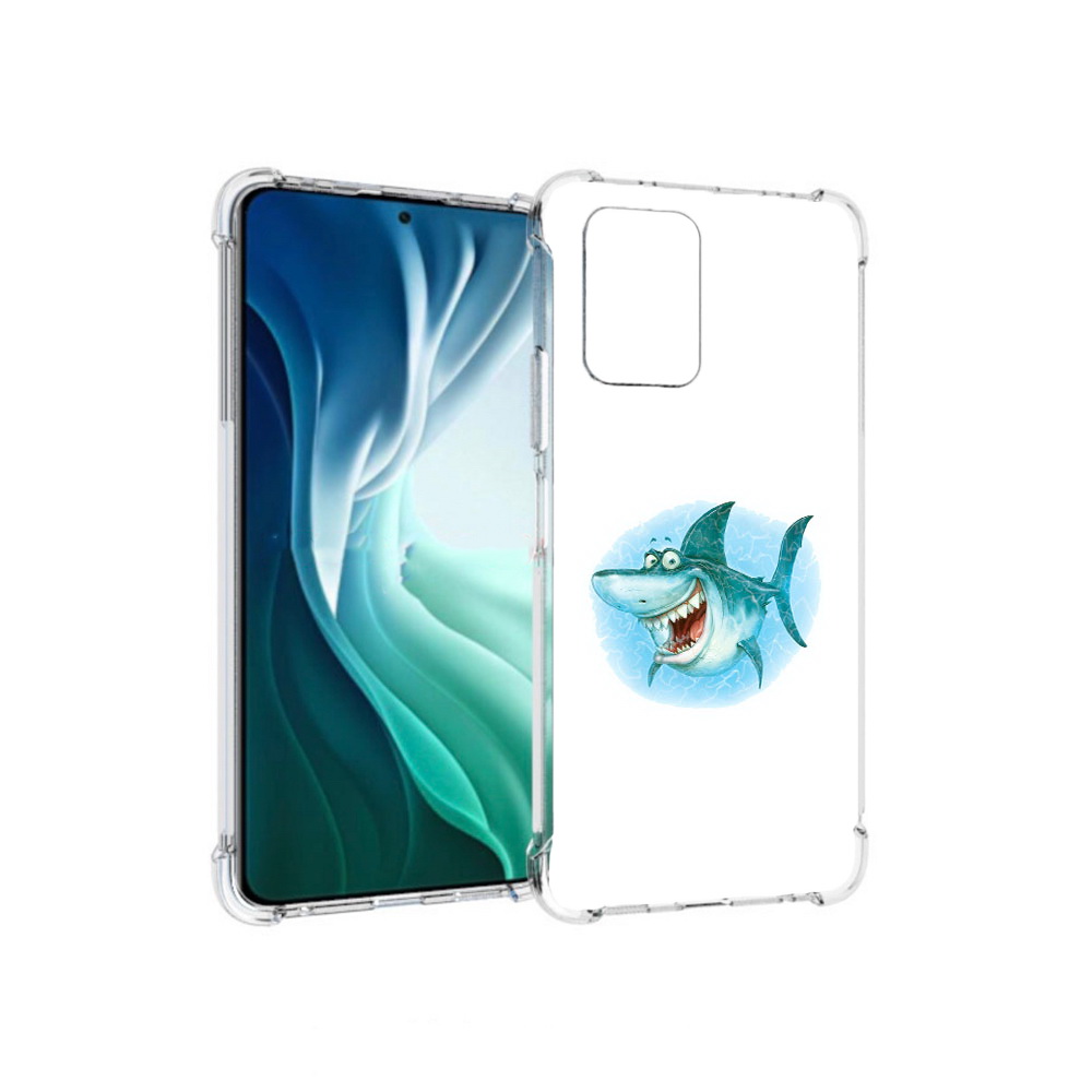 

Чехол MyPads Tocco для Xiaomi Redmi Note 10 Pro 5G веселая акула (PT162244.283.261), Прозрачный, Tocco