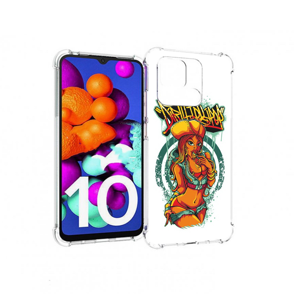 Чехол MyPads Tocco для Xiaomi Redmi 10C нарисованная девушка комикс