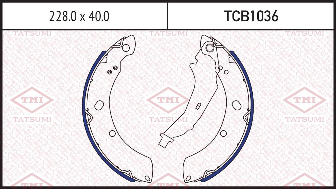 

Колодки Тормозные Барабанные Vw Роlо Sеdаn 11-> TATSUMI tcb1036