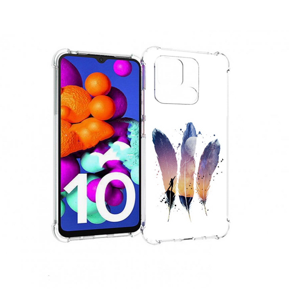 

Чехол MyPads Tocco для Xiaomi Redmi 10C небесные перья, Прозрачный, Tocco