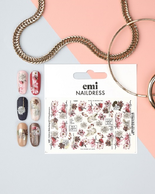 Слайдер-дизайны для ногтей Emi Naildress Slider Design №117 Влюбленность вышиваем крестиком baby дизайны марии диас милые схемы для вышивки диас м