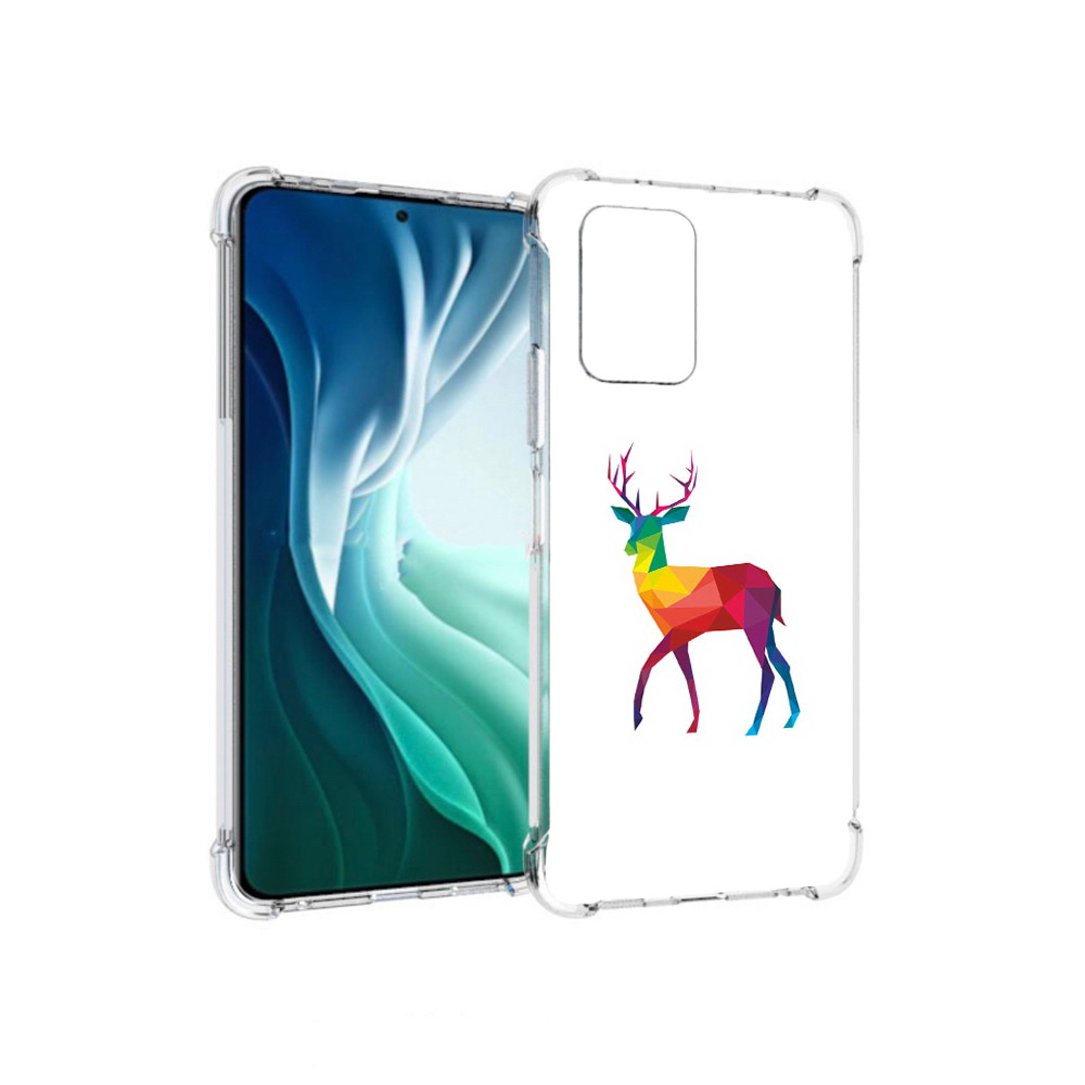 Чехол MyPads Tocco для Xiaomi Redmi Note 10 Pro 5G геометрический олень (PT162244.283.286)