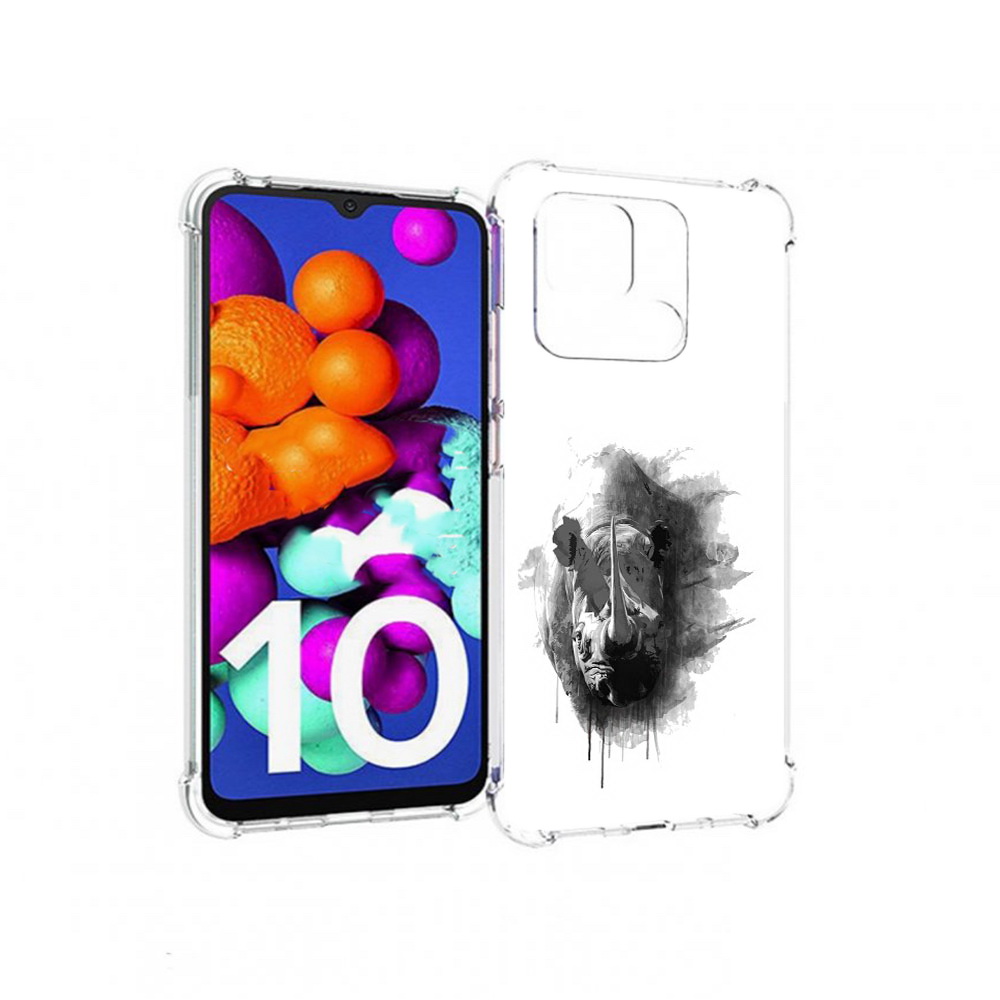 

Чехол MyPads Tocco для Xiaomi Redmi 10C носорог, Прозрачный, Tocco