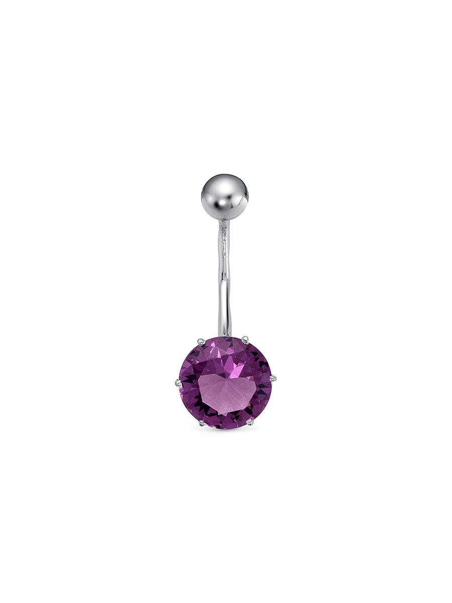 

Пирсинг из серебра с кварцем SamoroDki Jewelry 8-07-001-13р, 8-07-001-13р