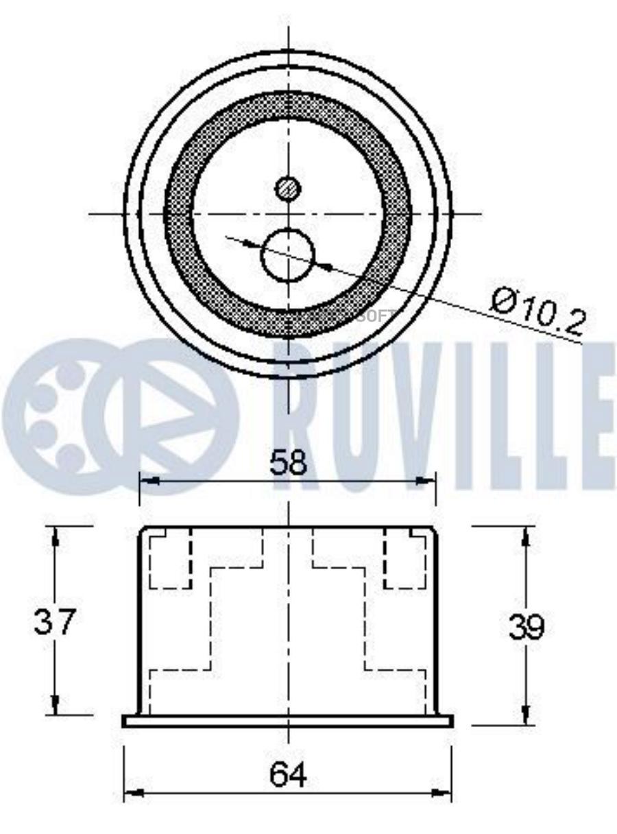 

Ролик Ремня Грм Hyundai Tucson 2.7 2004-2010 Ruville арт. 540851