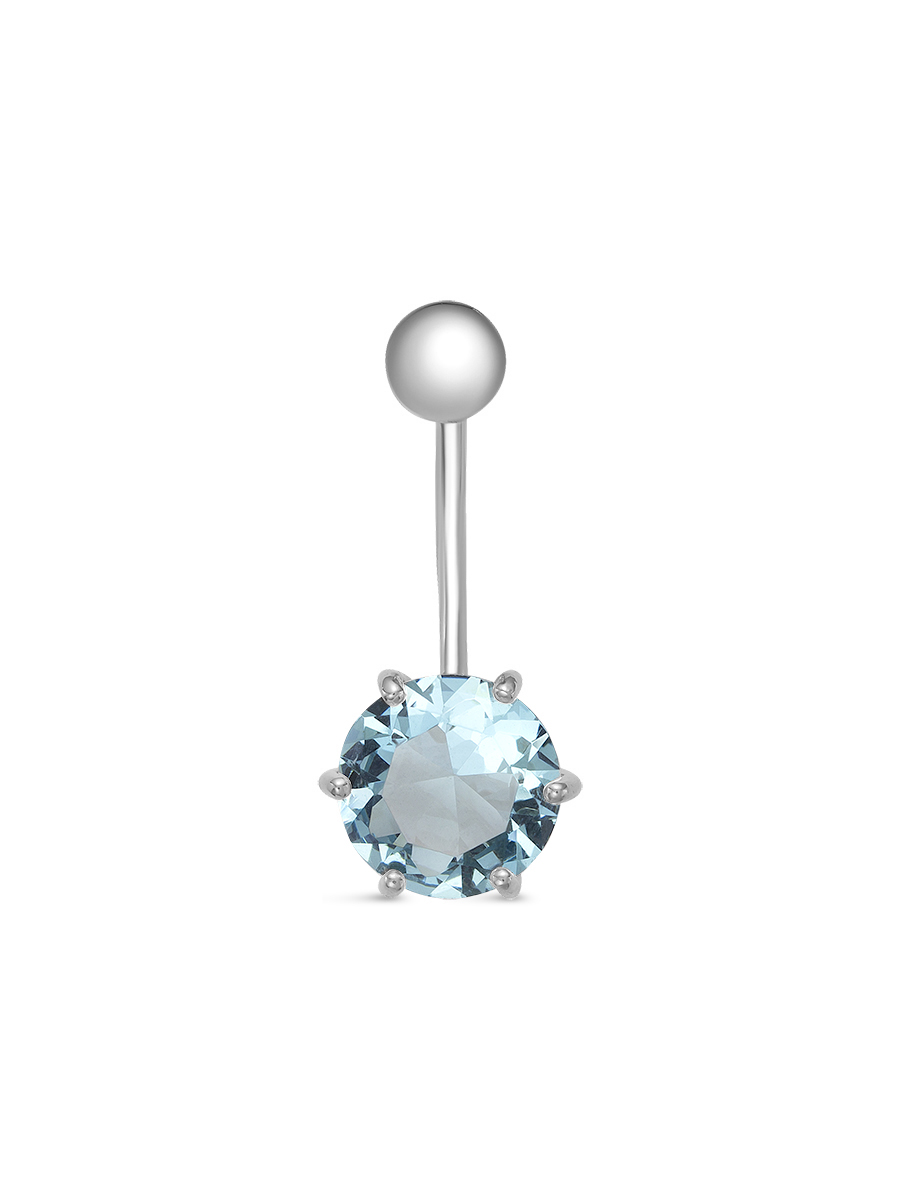 

Пирсинг из серебра с кварцем SamoroDki Jewelry 8-07-001-08р, 8-07-001-08р