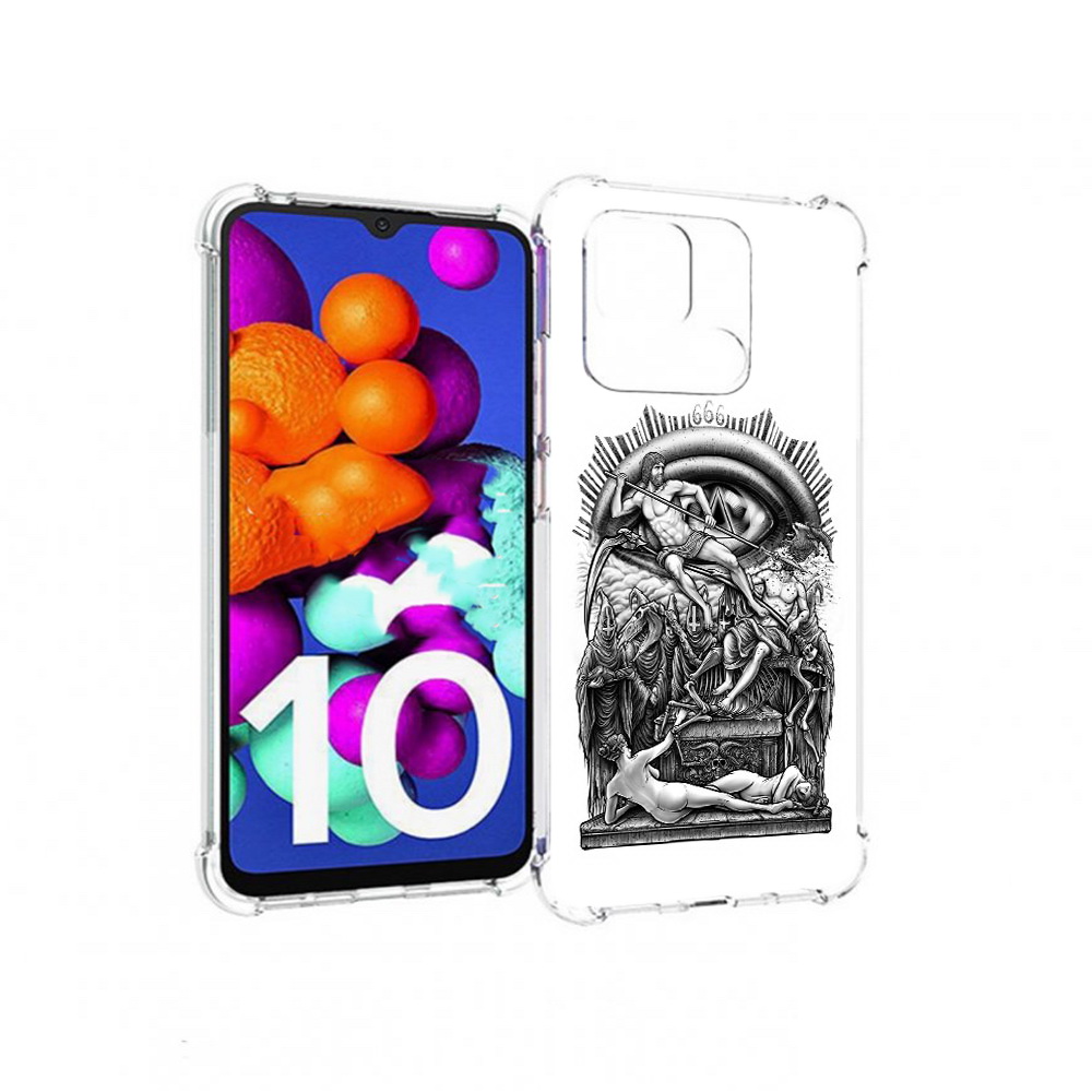 

Чехол MyPads Tocco для Xiaomi Redmi 10C оракул черно белый, Прозрачный, Tocco