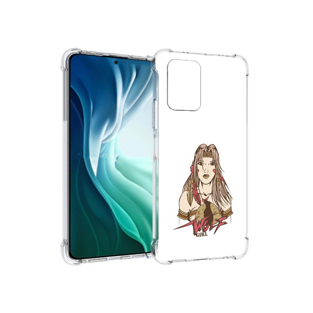 Чехол MyPads Tocco для Xiaomi Redmi Note 10 Pro 5G девушка волк (PT162244.283.306)
