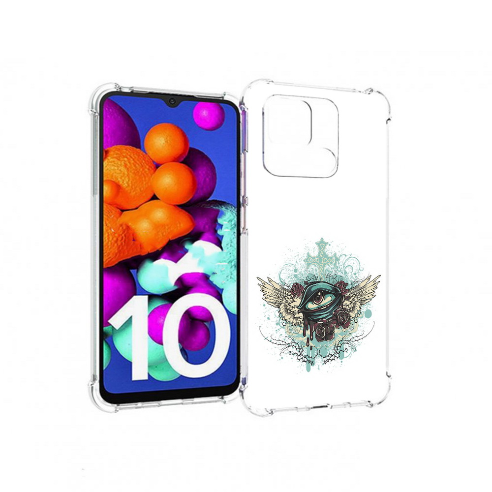 

Чехол MyPads Tocco для Xiaomi Redmi 10C плачущий глаз с крыльями, Прозрачный, Tocco