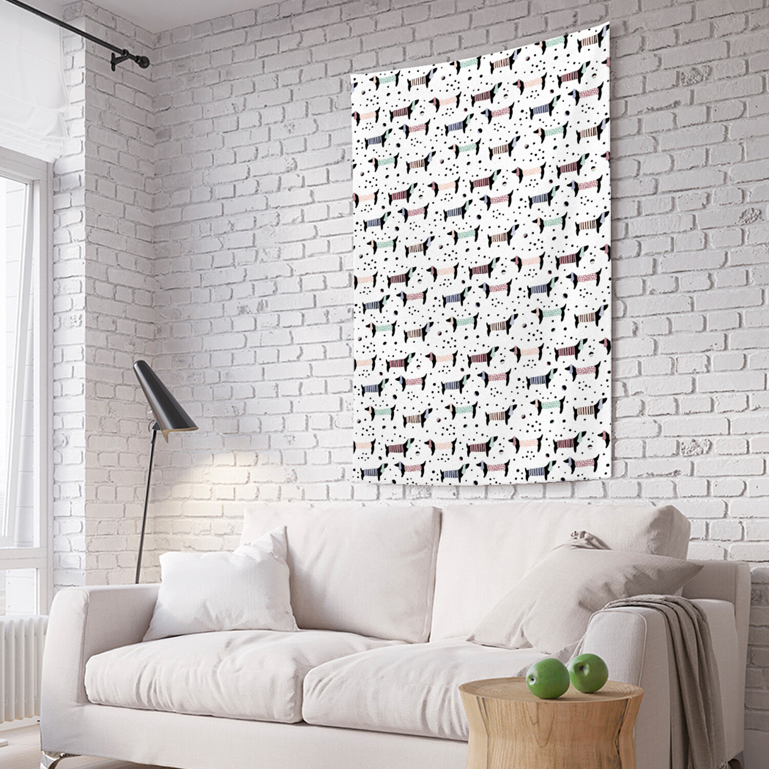 

Вертикальное фотопанно на стену JoyArty Утепленные таксы 150x200 см, Утепленные таксы