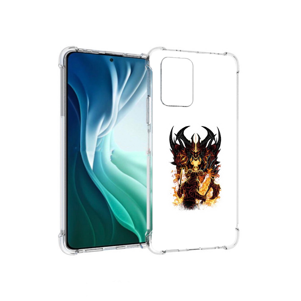 

Чехол MyPads Tocco для Xiaomi Redmi Note 10 Pro 5G демон shadow fiend (PT162244.283.318), Прозрачный, Tocco