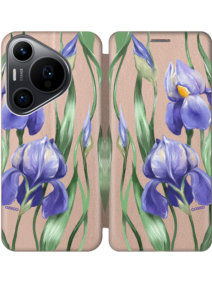 

Чехол-книжка на Huawei Pura 70 Pro / 70 Pro+ с принтом "Удивительные ирисы" золотой, Золотистый;прозрачный;белый;синий, 782625221