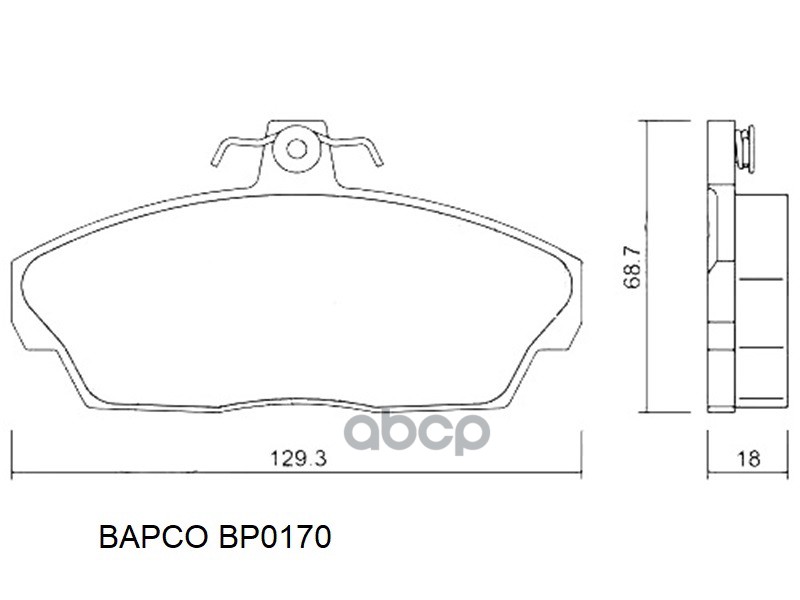 Тормозные колодки BAPCO дисковые передние BP0170 1220₽