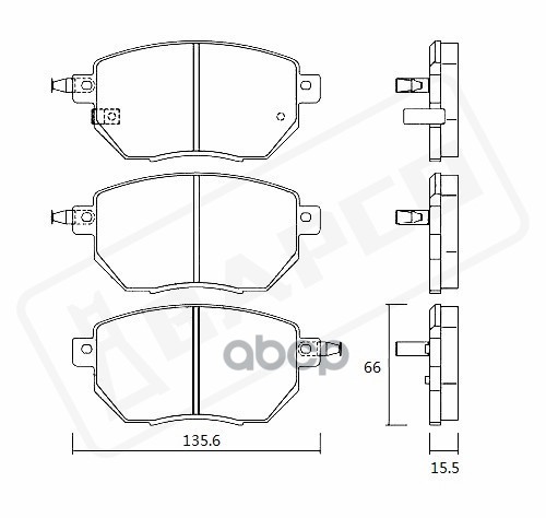 

Тормозные колодки BAPCO дисковые передние BP0608