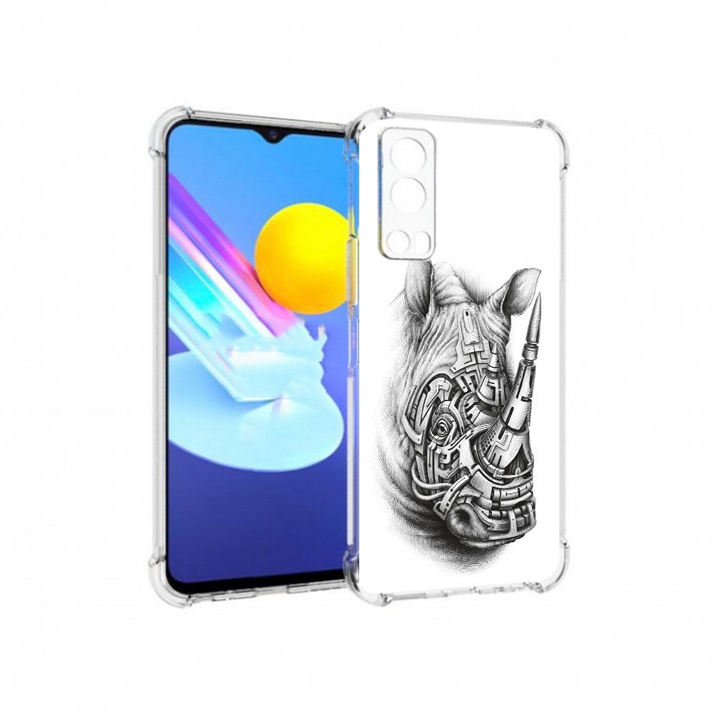

Чехол MyPads Tocco для Vivo Z3 стальной носорог (PT226973.411.620), Прозрачный, Tocco