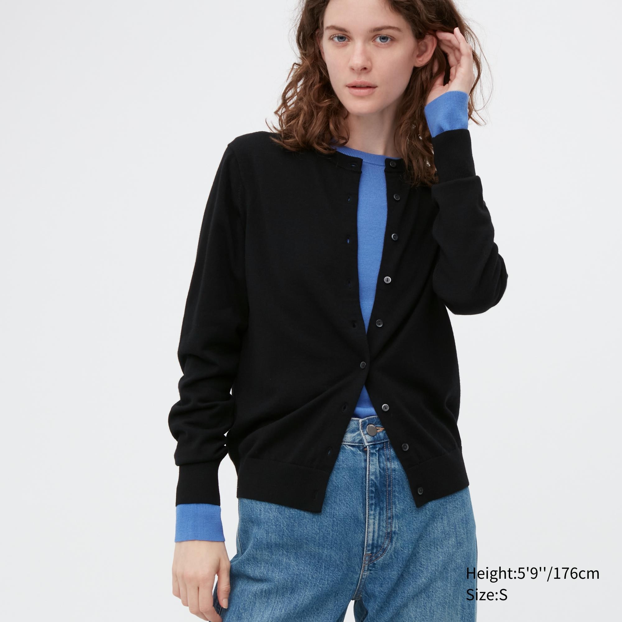 Кардиган женский UNIQLO 450510COL09 черный 2XS (доставка из-за рубежа)