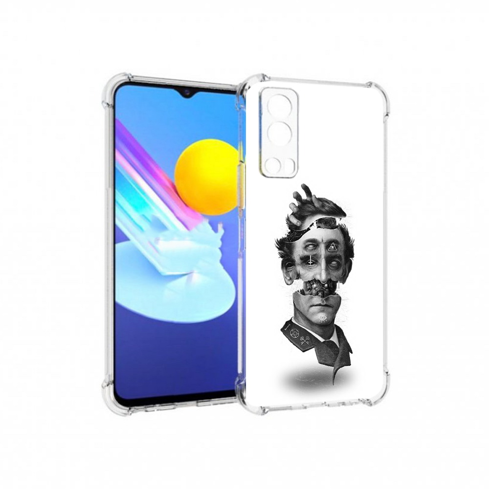 

Чехол MyPads Tocco для Vivo Z3 страшное лицо абстракция (PT226973.411.628), Прозрачный, Tocco