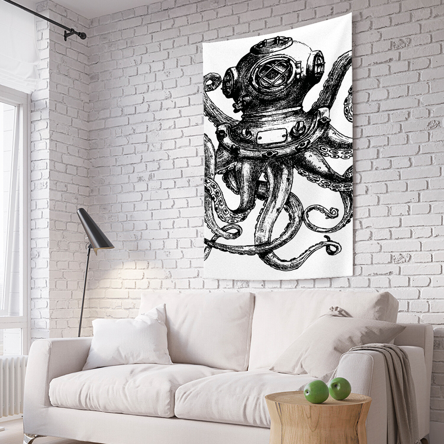 

Вертикальное фотопанно на стену JoyArty Осьминог в скафандре 150x200 см, Осьминог в скафандре