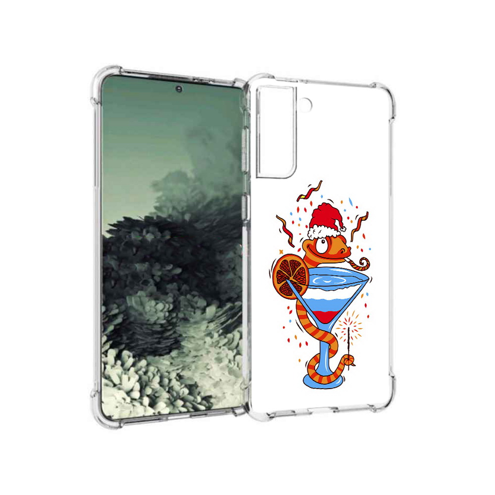 

Чехол MyPads Tocco для Samsung Galaxy S21+ змейка (PT157355.533.364), Прозрачный, Tocco