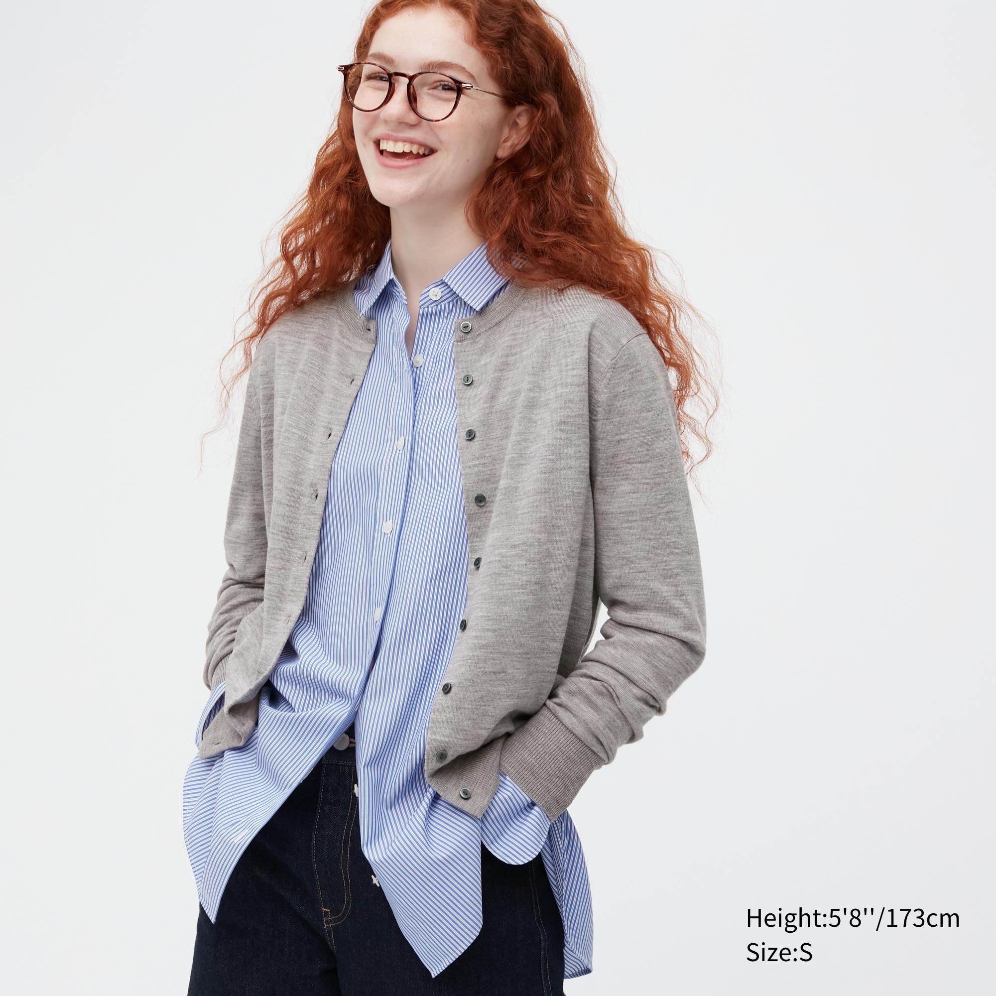 Кардиган женский UNIQLO 450510COL04 серый XS (доставка из-за рубежа)