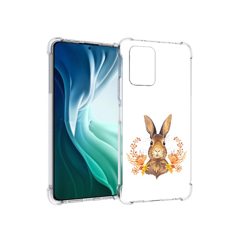 Чехол MyPads Tocco для Xiaomi Redmi Note 10 Pro 5G зайка в цветах (PT162244.283.349)