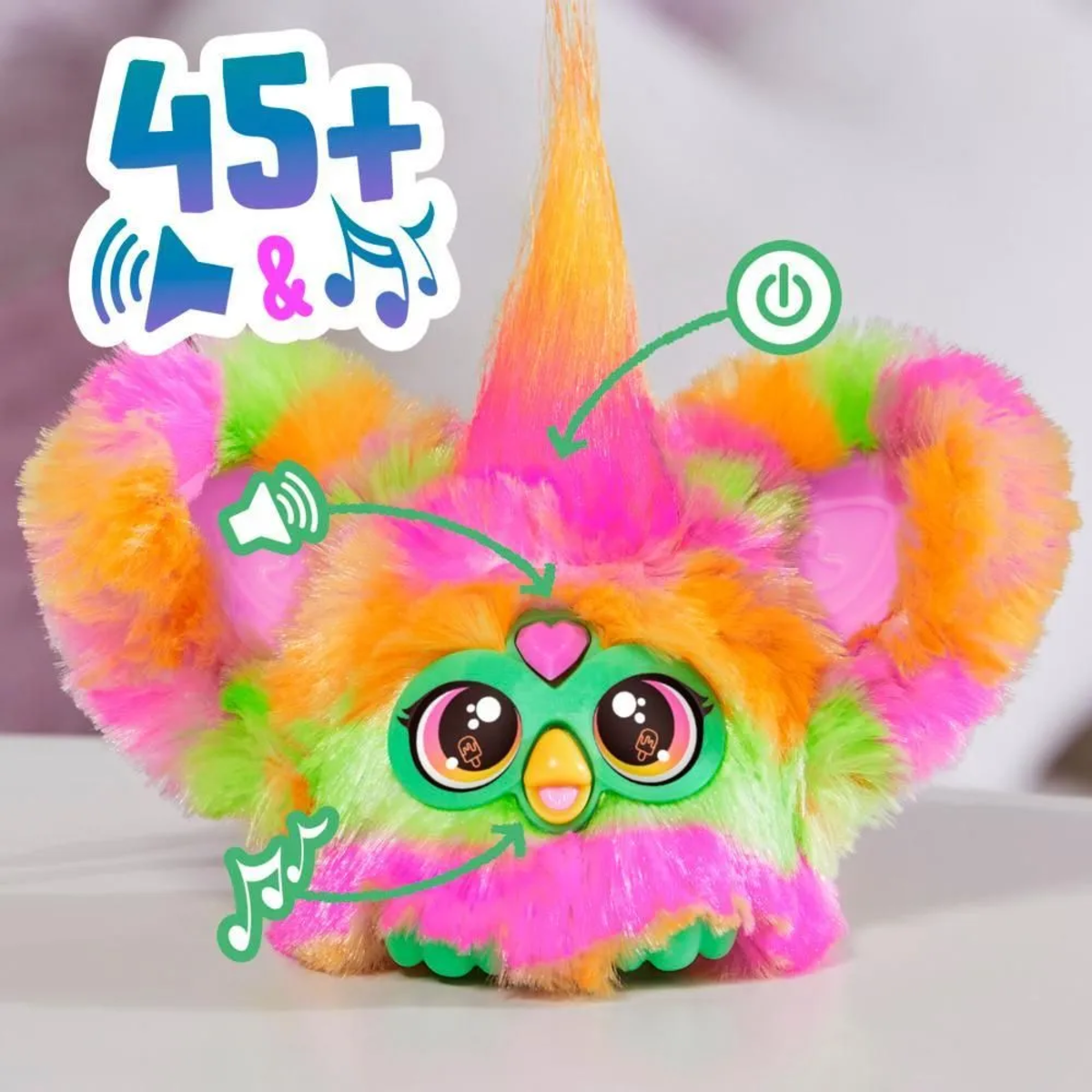 Интерактивный питомец Hasbro FURBY зеленый FURBLETS 45 звуков и мелодий