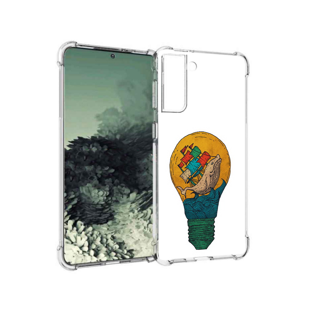 Чехол MyPads Tocco для Samsung Galaxy S21+ кит в лампочке с парусами (PT157355.533.387)