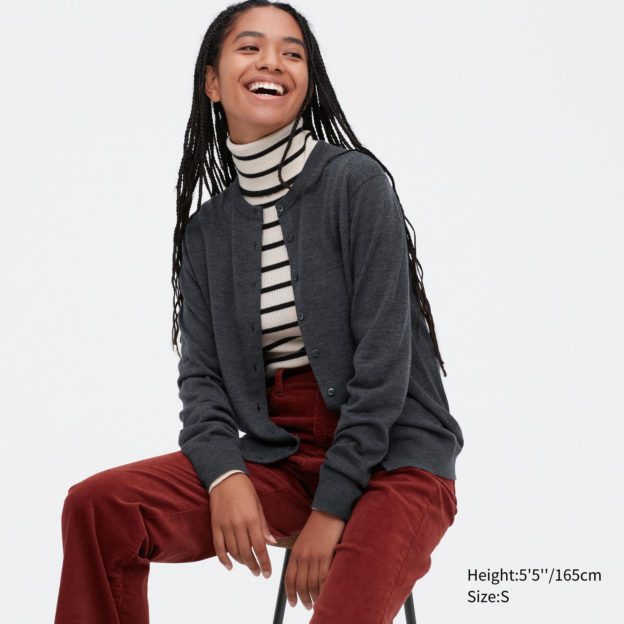 

Кардиган женский UNIQLO 450510COL08 серый M (доставка из-за рубежа), 450510COL08