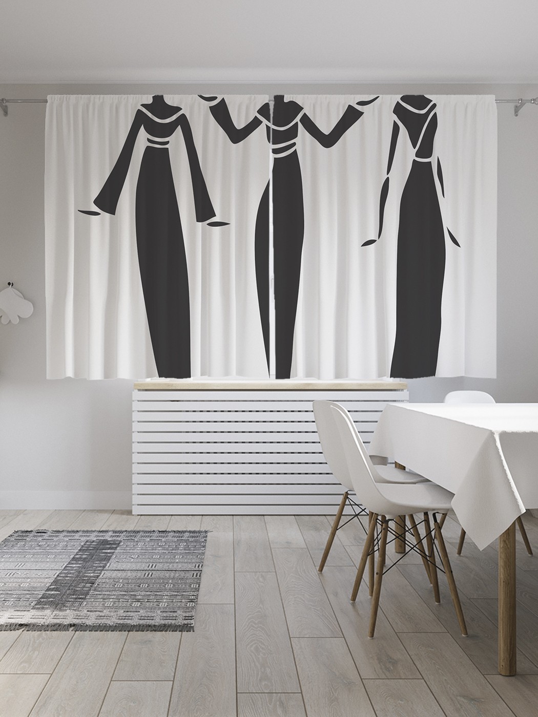 

Классические шторы JoyArty "Силуэты восточных женщин", Oxford DeLux, 2 полотна 145x180 см, Силуэты восточных женщин