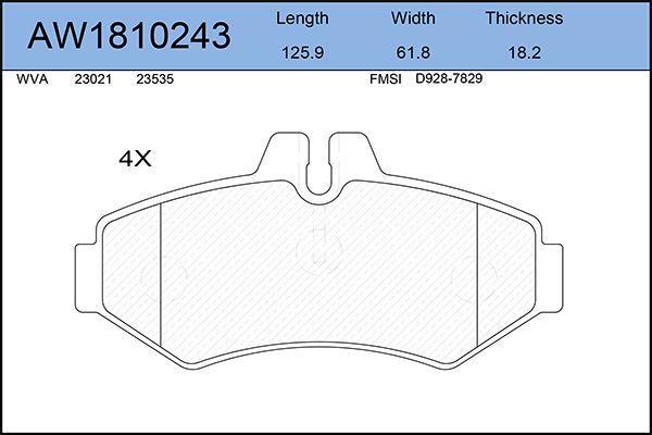 

Тормозные колодки AywiParts дисковые AW1810243
