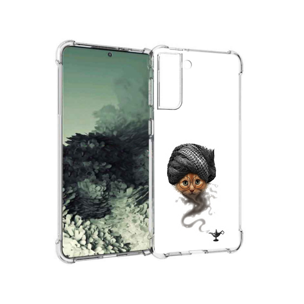 

Чехол MyPads Tocco для Samsung Galaxy S21+ кот джин (PT157355.533.398), Прозрачный, Tocco