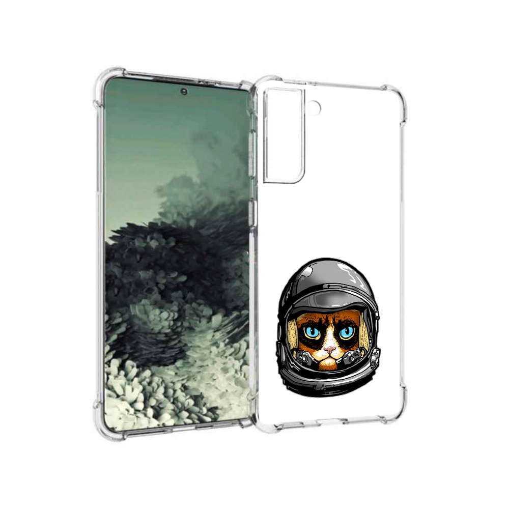 

Чехол MyPads Tocco для Samsung Galaxy S21+ кот космонавт (PT157355.533.400), Прозрачный, Tocco