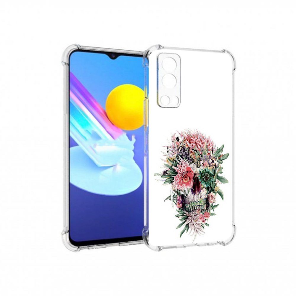

Чехол MyPads Tocco для Vivo Z3 череп из цветов (PT226973.411.677), Прозрачный, Tocco