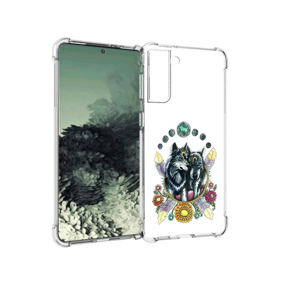 

Чехол MyPads Tocco для Samsung Galaxy S21+ красивые волки абстракция (PT157355.533.408), Прозрачный, Tocco