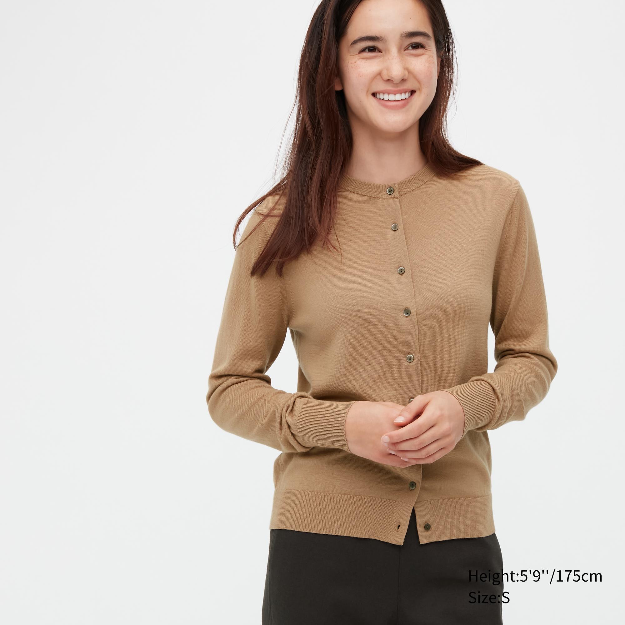 Кардиган женский UNIQLO 450510COL32 бежевый XL (доставка из-за рубежа)