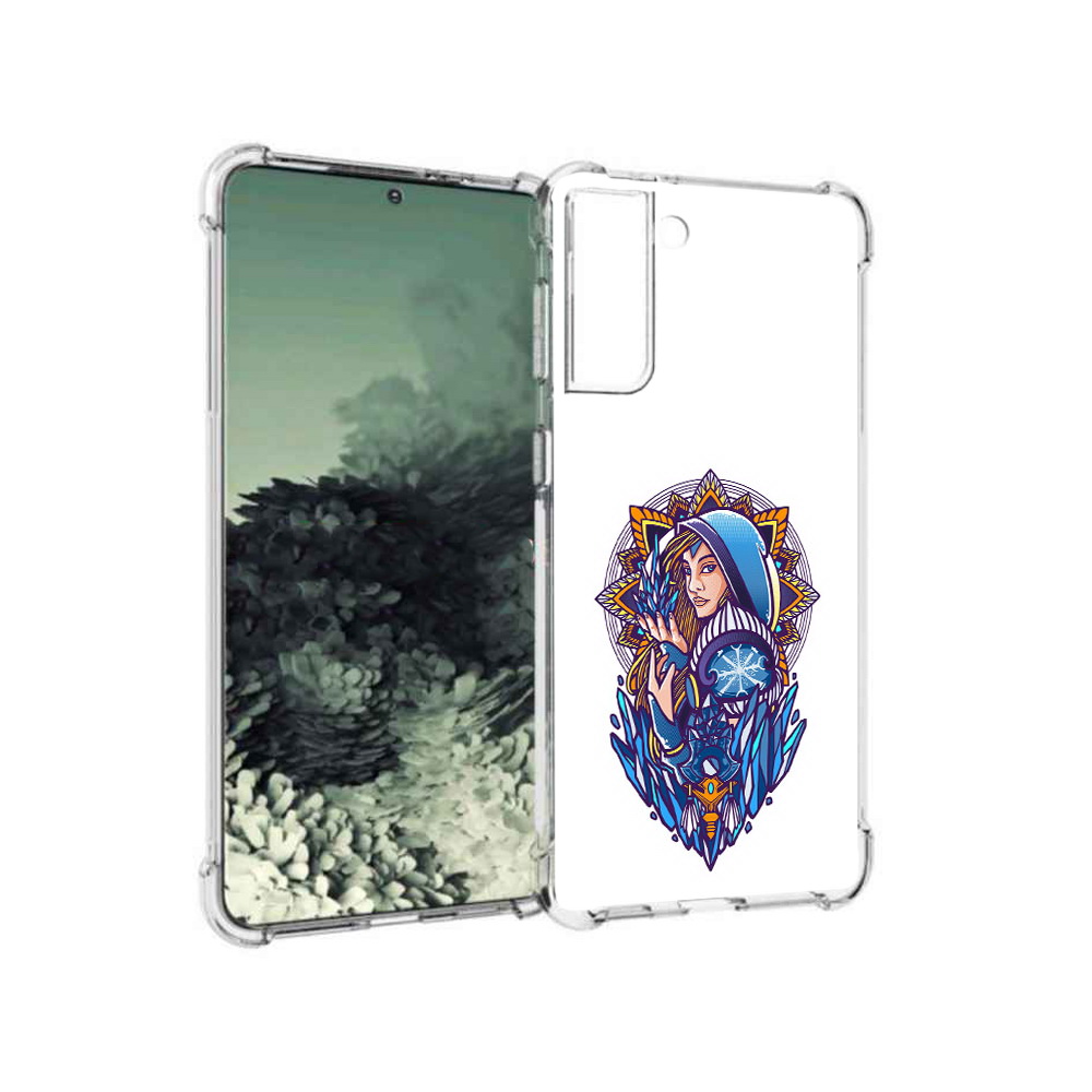 

Чехол MyPads Tocco для Samsung Galaxy S21+ кристал мейден дота 2 (PT157355.533.415), Прозрачный, Tocco