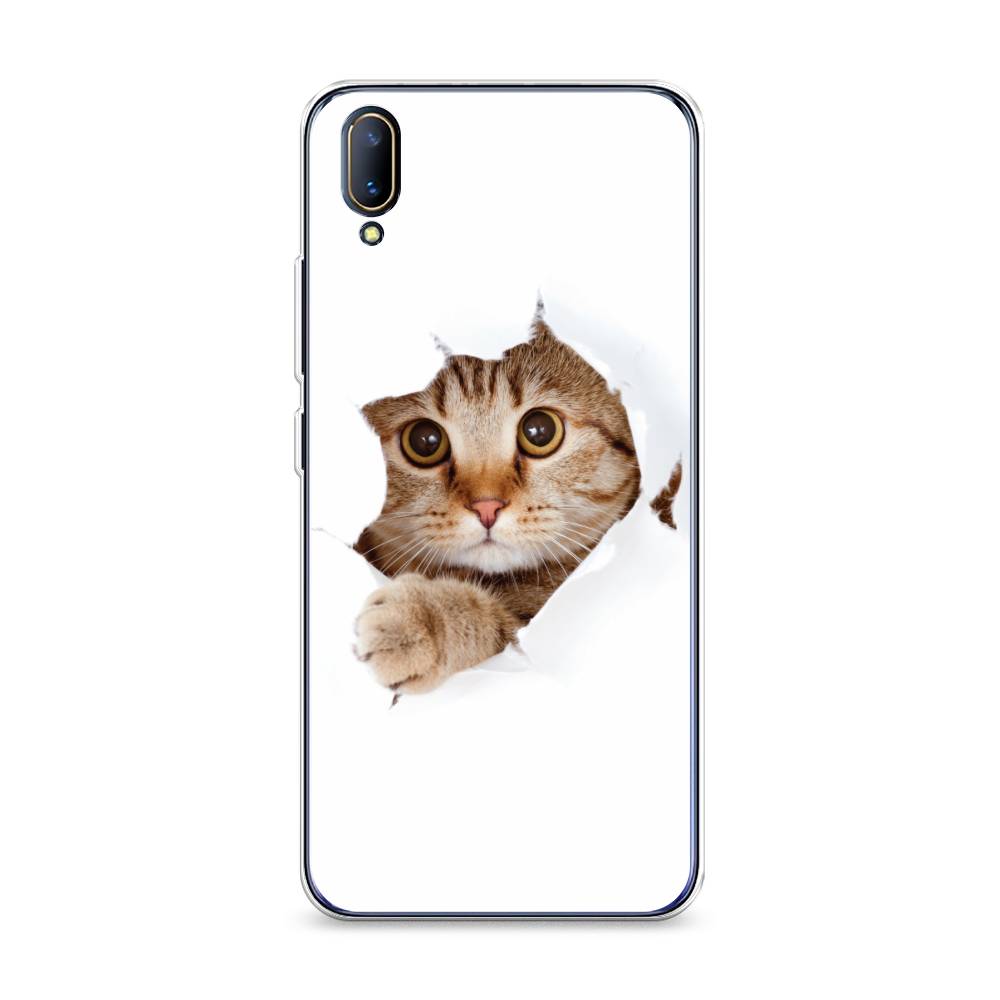 

Чехол на Vivo V11 "Кот и бумага", Белый;коричневый, 260850-1