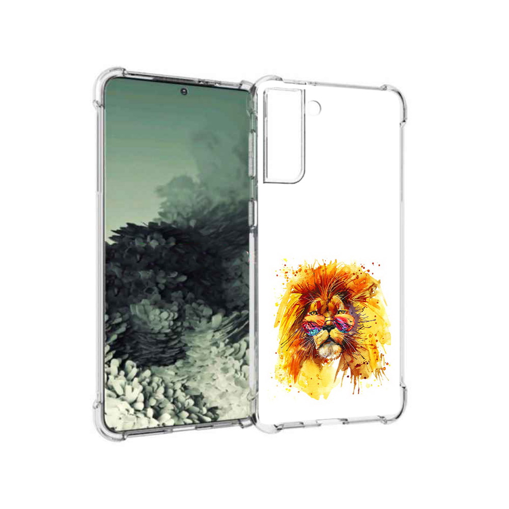 

Чехол MyPads Tocco для Samsung Galaxy S21+ лев в очках (PT157355.533.436), Прозрачный, Tocco