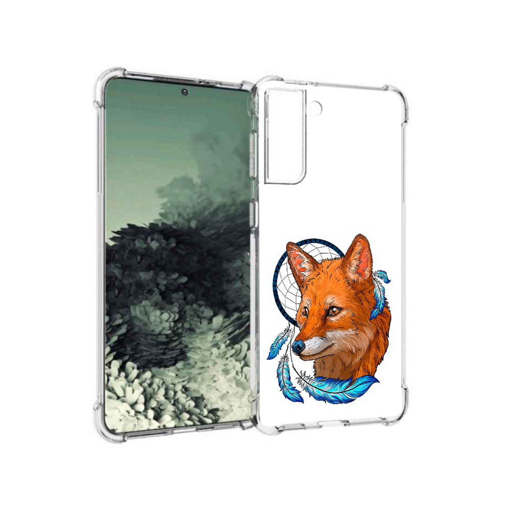 

Чехол MyPads Tocco для Samsung Galaxy S21+ лиса и ловец снов (PT157355.533.438), Прозрачный, Tocco
