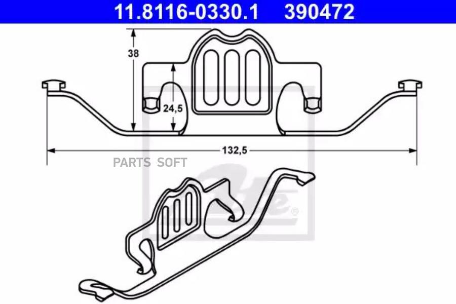 

Скоба заднего тормозного суппорта bmw e60/x5(e70)/x6(e71) ate 11.8116-0330.1