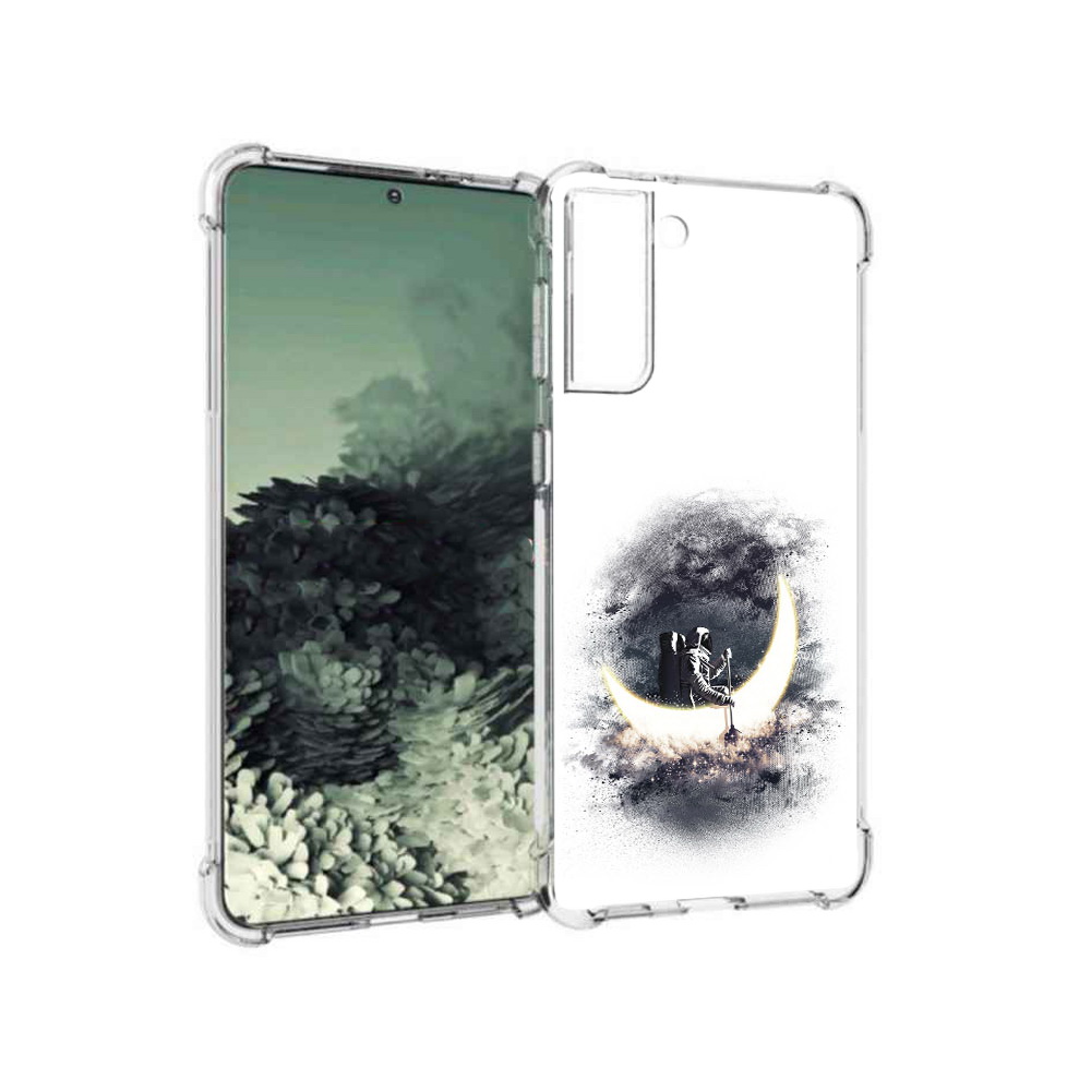 

Чехол MyPads Tocco для Samsung Galaxy S21+ лунный путешественник (PT157355.533.448), Прозрачный, Tocco