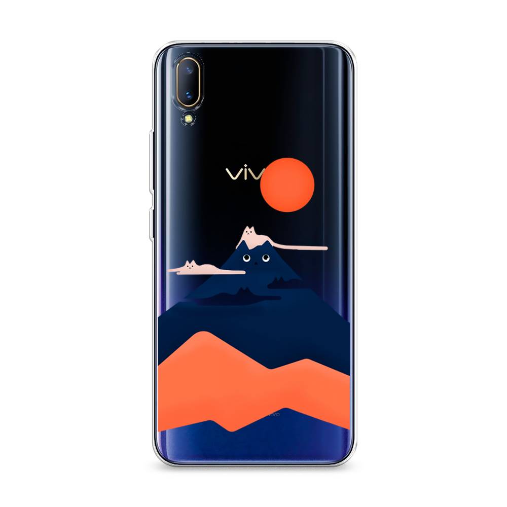 

Чехол на Vivo V11 "Кот-гора", Черный;оранжевый, 260850-4