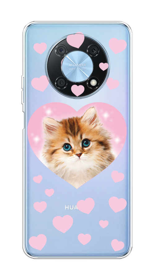

Чехол на Huawei Nova Y90 "Котенок в сердце", Розовый;оранжевый;белый;прозрачный, 6109350-1