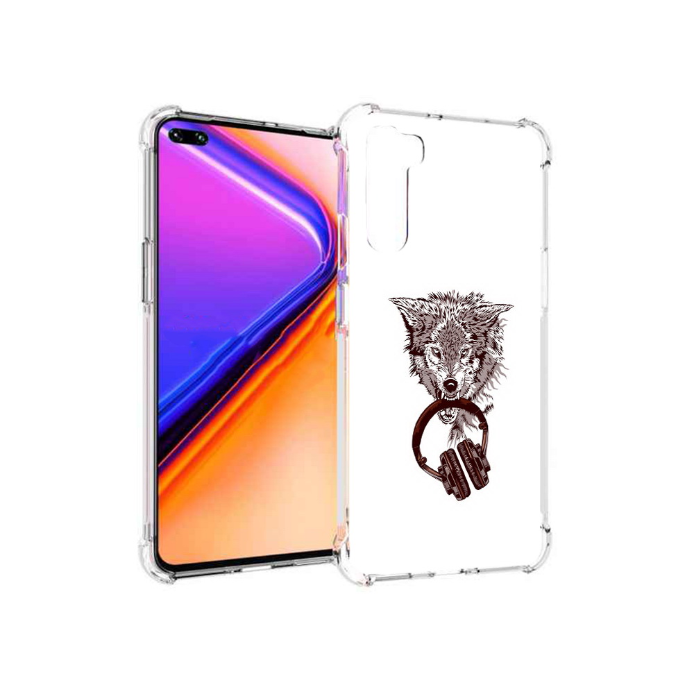 

Чехол MyPads Tocco для OnePlus Nord дикий волк (PT227045.136.325), Прозрачный, Tocco