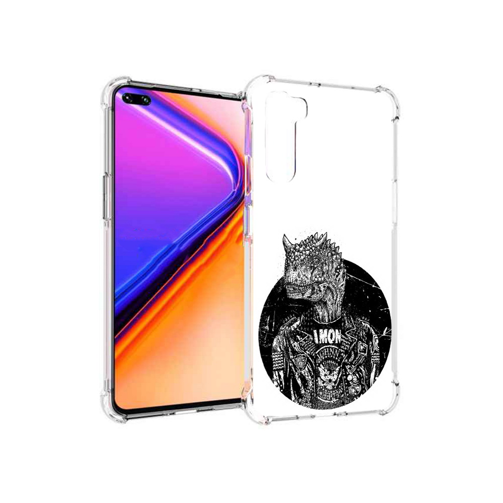 

Чехол MyPads Tocco для OnePlus Nord динозавр в куртке (PT227045.136.328), Прозрачный, Tocco